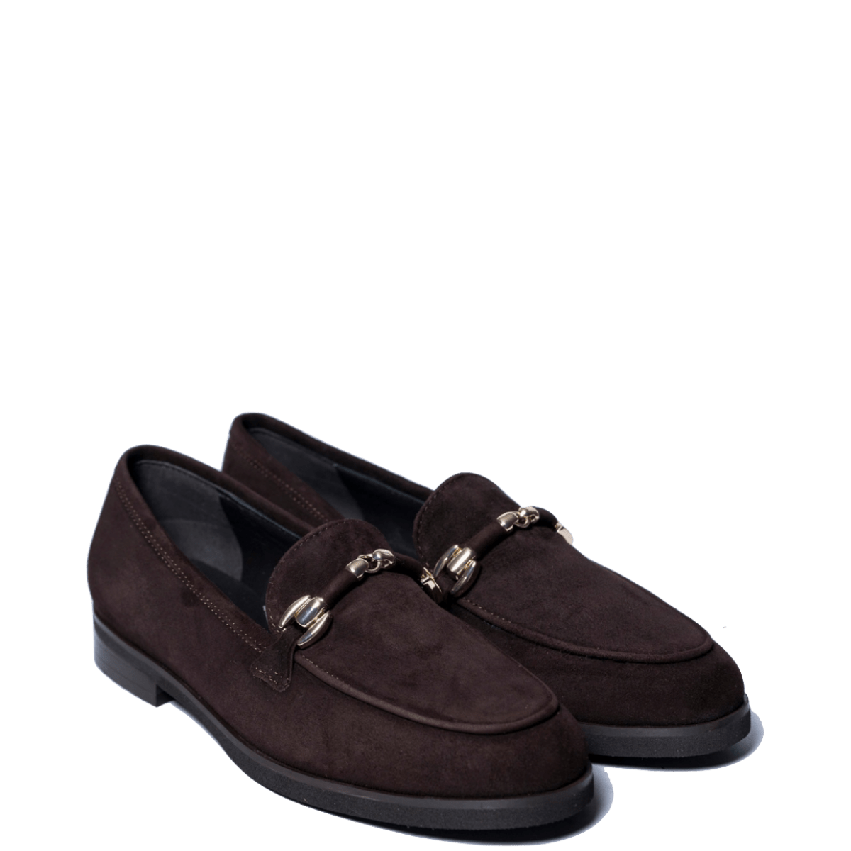 Mocassino Luca Grossi Morsetto Oro Camoscio Marrone - Luca Grossi - Calzature Savorè