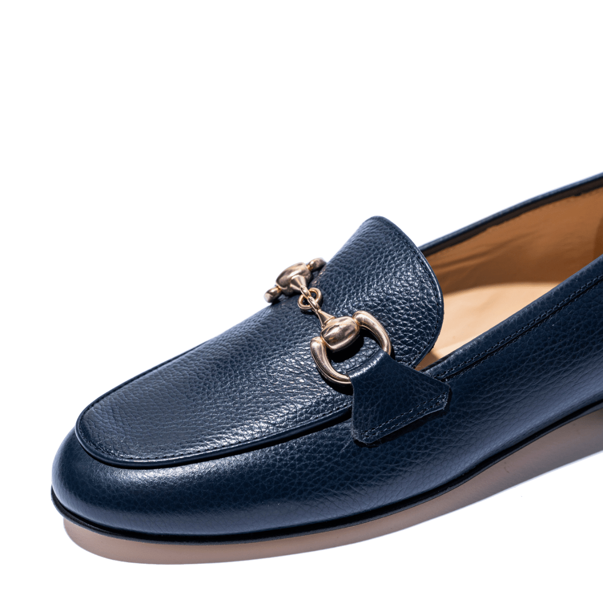 Mocassino Luca Grossi Morsetto Oro Pelle Willer Blu - Luca Grossi - Calzature Savorè