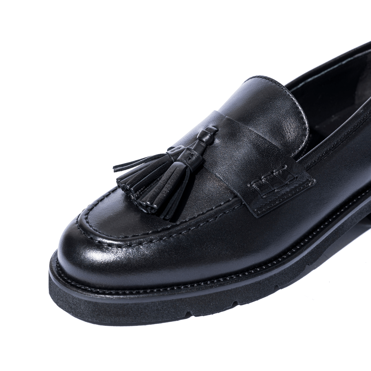 Mocassino Luca Grossi Nappine Pelle Natur Nero - Luca Grossi - Calzature Savorè
