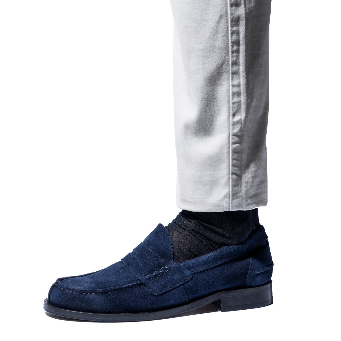 Mocassino Penny Loafer Saxone Camoscio Blu - Saxone - Calzature Savorè