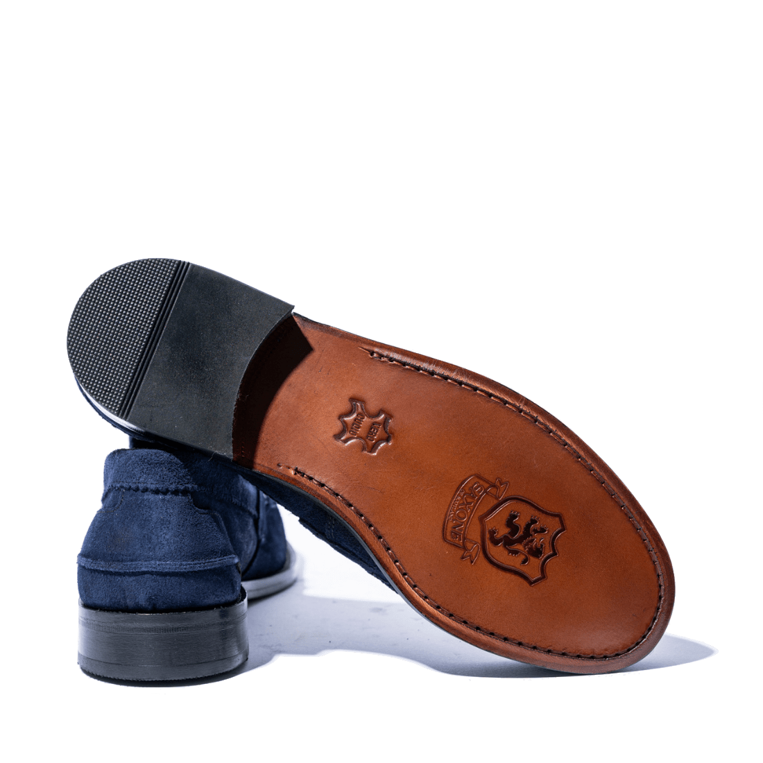 Mocassino Penny Loafer Saxone Camoscio Blu - Saxone - Calzature Savorè