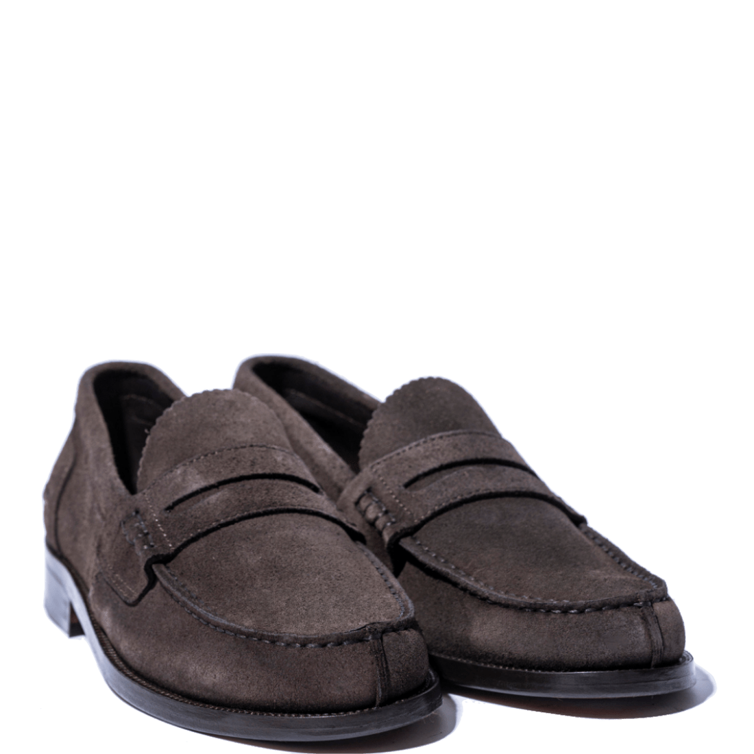 Mocassino Penny Loafer Saxone Camoscio Marrone - Saxone - Calzature Savorè