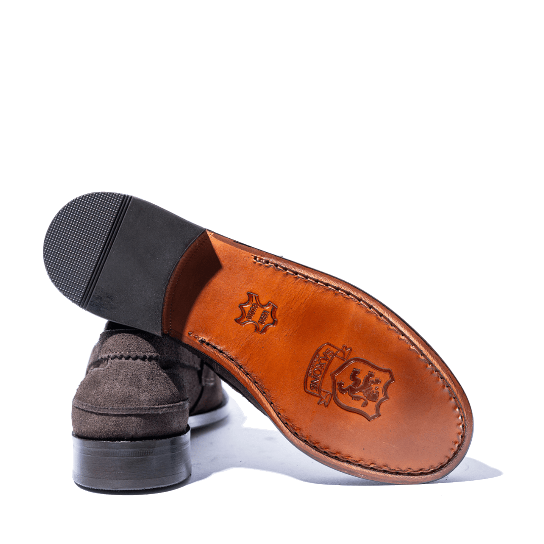 Mocassino Penny Loafer Saxone Camoscio Marrone - Saxone - Calzature Savorè