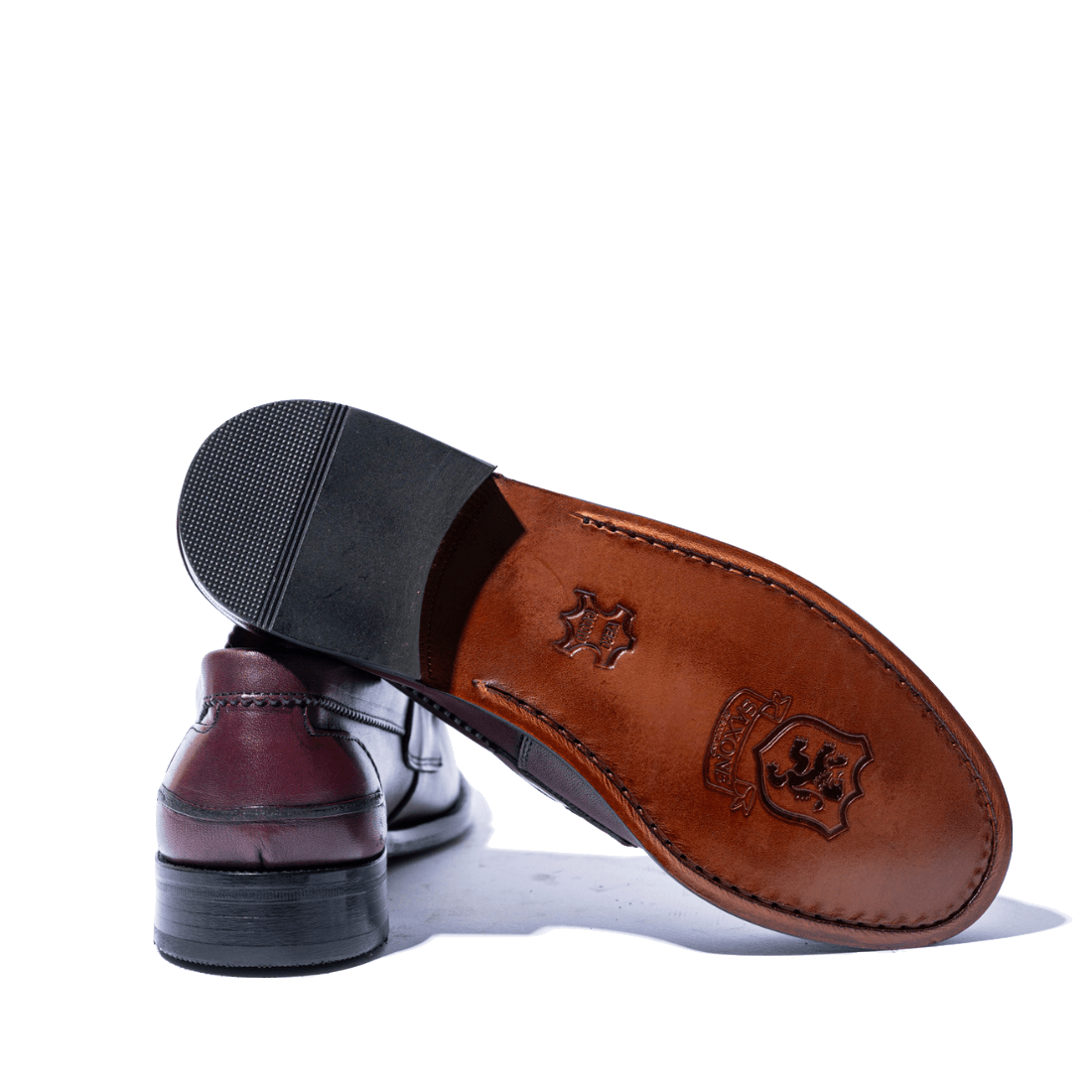 Mocassino Penny Loafer Saxone Vitello Burgundy - Saxone - Calzature Savorè