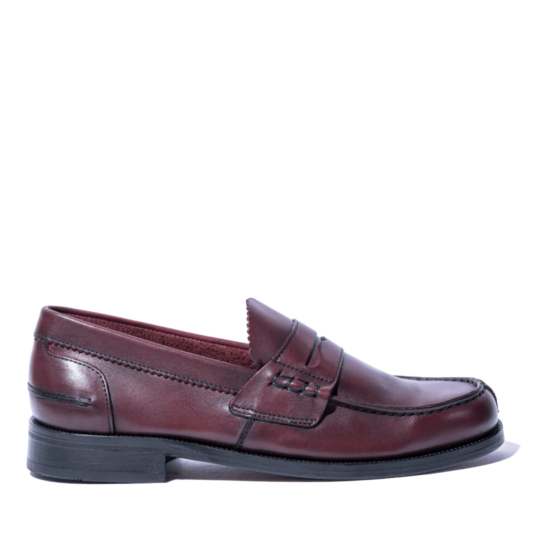 Mocassino Penny Loafer Saxone Vitello Burgundy - Saxone - Calzature Savorè