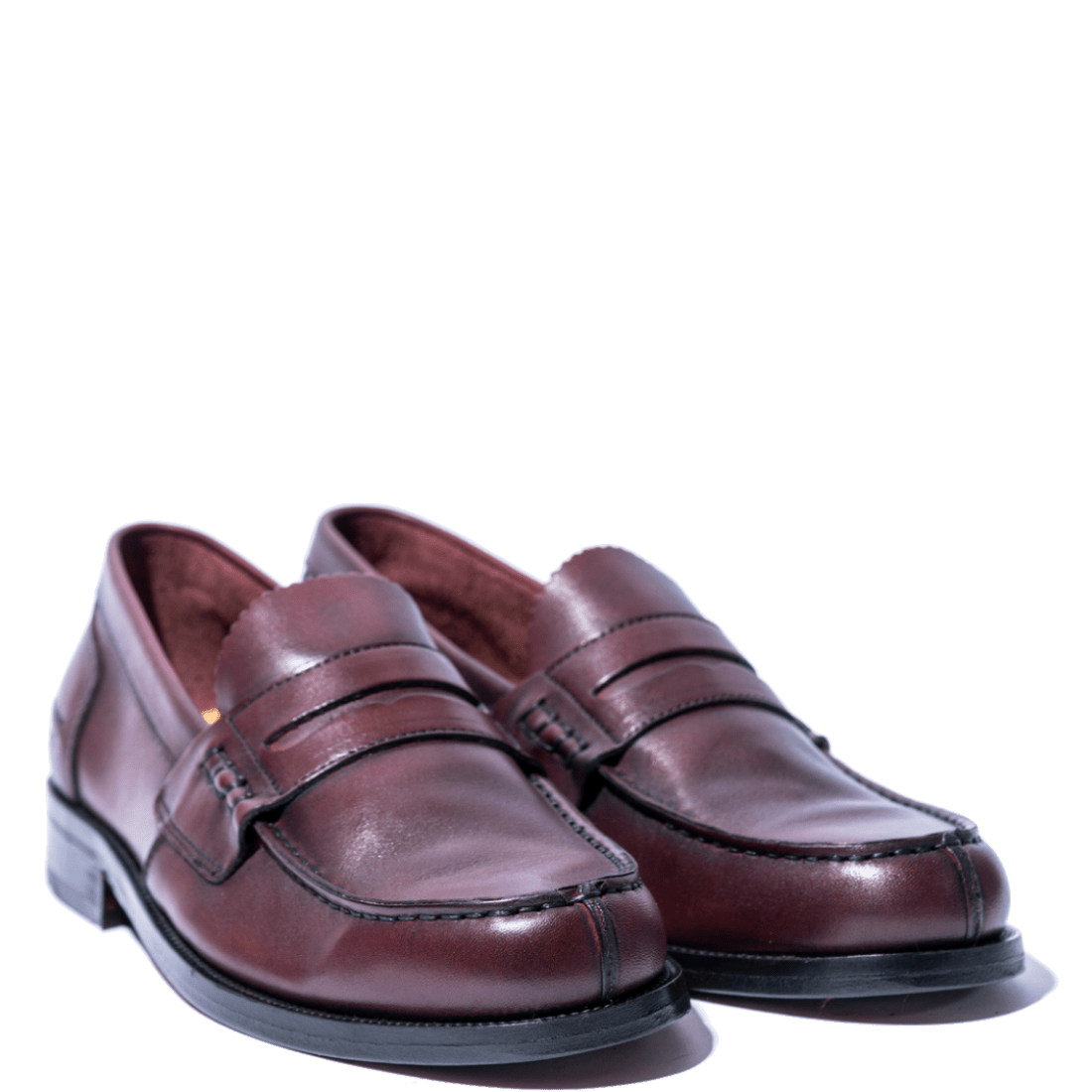 Mocassino Penny Loafer Saxone Vitello Burgundy - Saxone - Calzature Savorè
