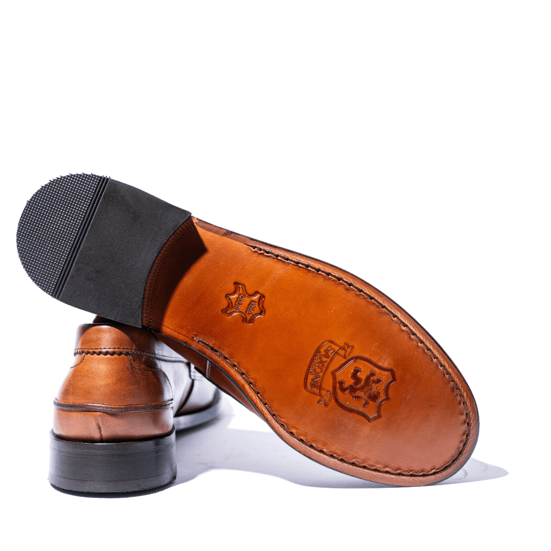 Mocassino Penny Loafer Saxone Vitello Cognac - Saxone - Calzature Savorè