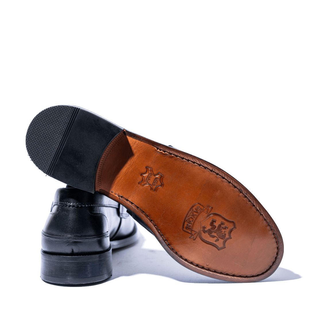 Mocassino Penny Loafer Saxone Vitello Nero - Saxone - Calzature Savorè