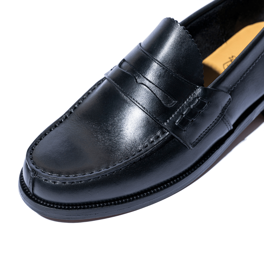 Mocassino Penny Loafer Saxone Vitello Nero - Saxone - Calzature Savorè