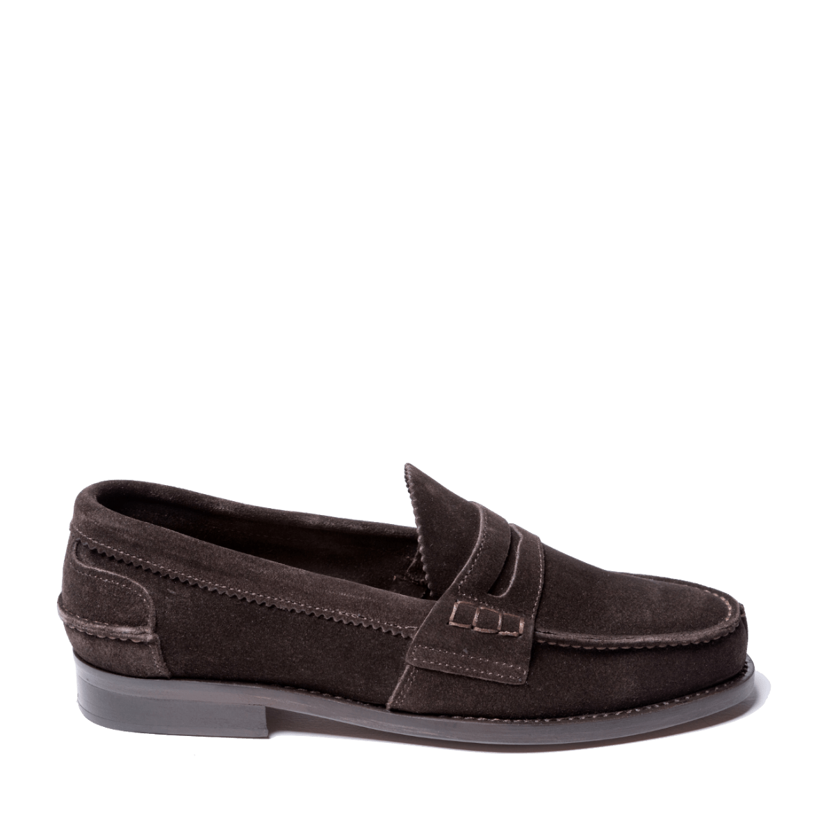 Mocassino Penny Loafer Saxone Woman Camoscio Testa Di Moro - Saxone - Calzature Savorè