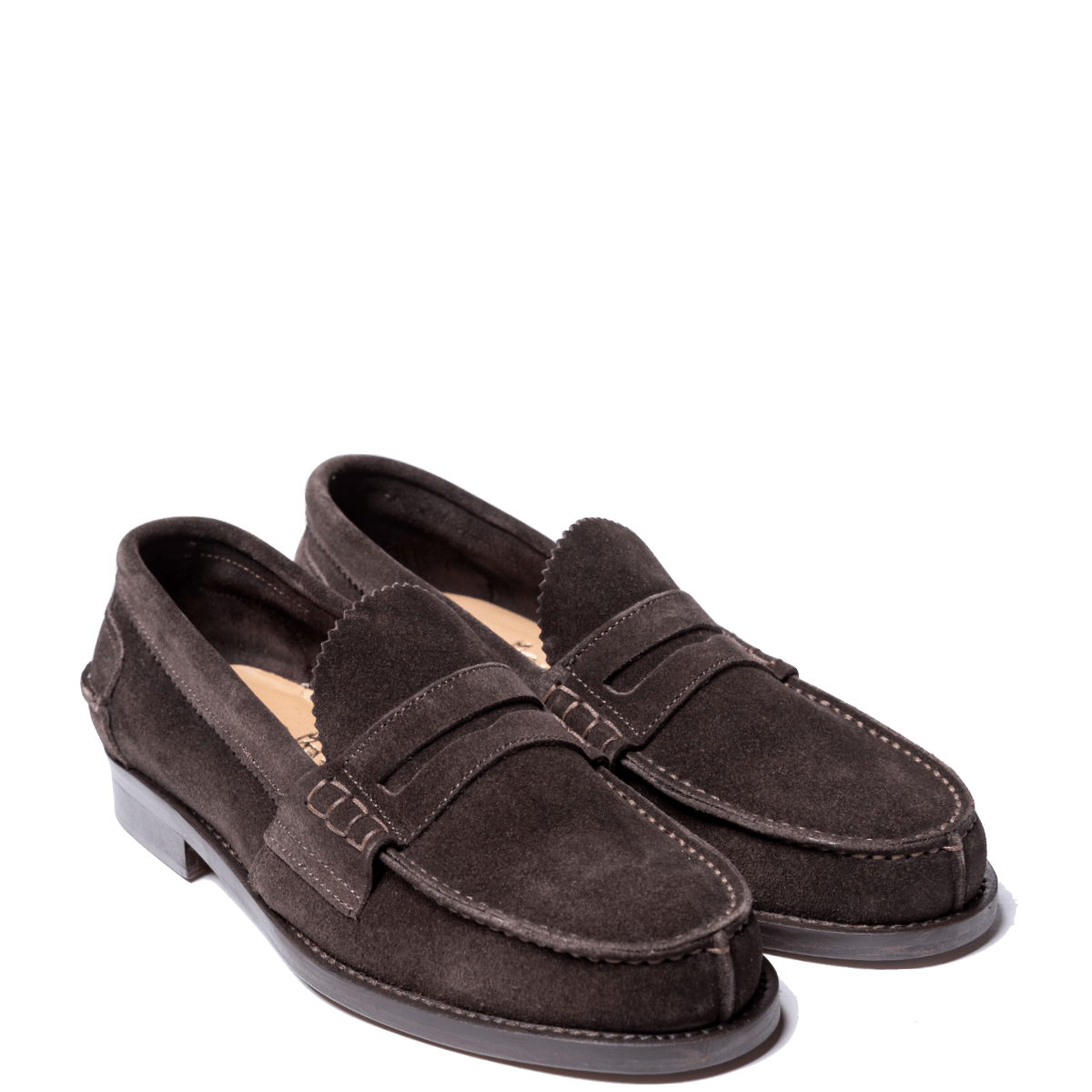 Mocassino Penny Loafer Saxone Woman Camoscio Testa Di Moro - Saxone - Calzature Savorè