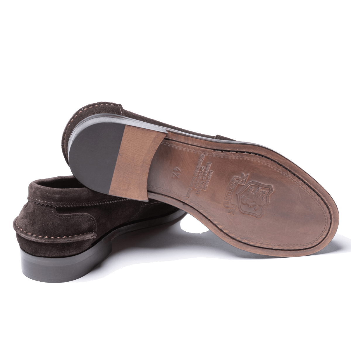 Mocassino Penny Loafer Saxone Woman Camoscio Testa Di Moro - Saxone - Calzature Savorè