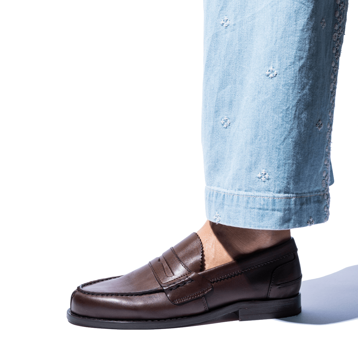 Mocassino Penny Loafer Saxone Woman Vitello Marrone - Saxone - Calzature Savorè