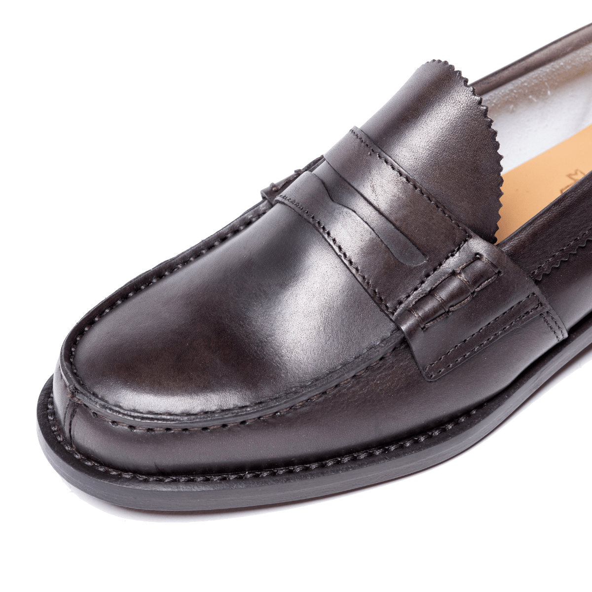 Mocassino Penny Loafer Saxone Woman Vitello Testa Di Moro - Saxone - Calzature Savorè