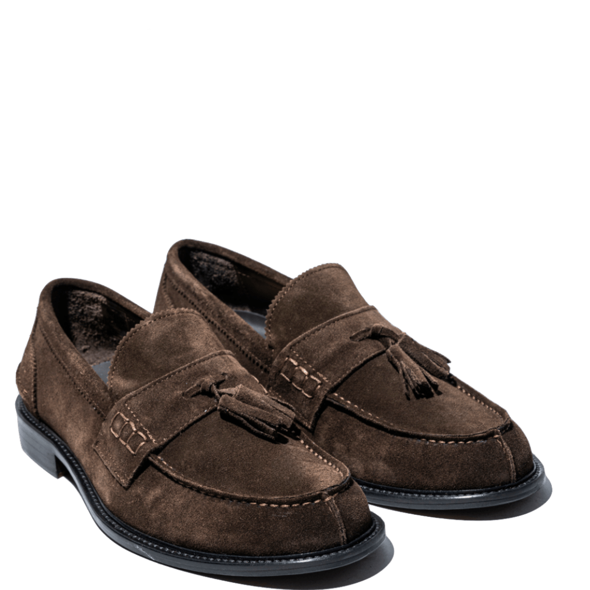 Mocassino Saxone Fodera Pelle Nappine Camoscio Marrone - Saxone - Calzature Savorè