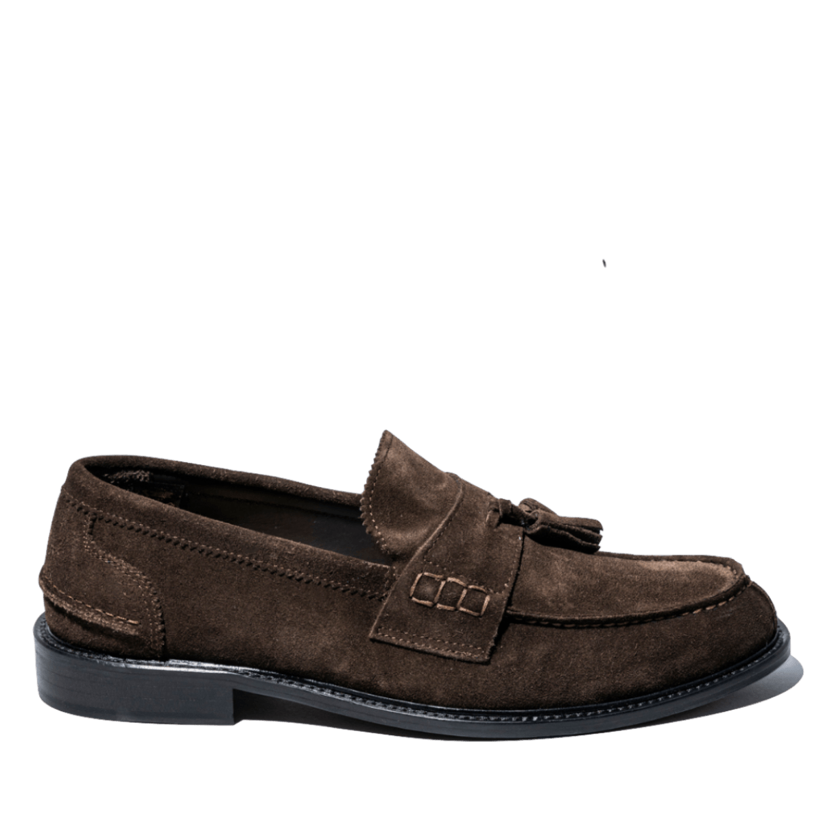 Mocassino Saxone Fodera Pelle Nappine Camoscio Marrone - Saxone - Calzature Savorè