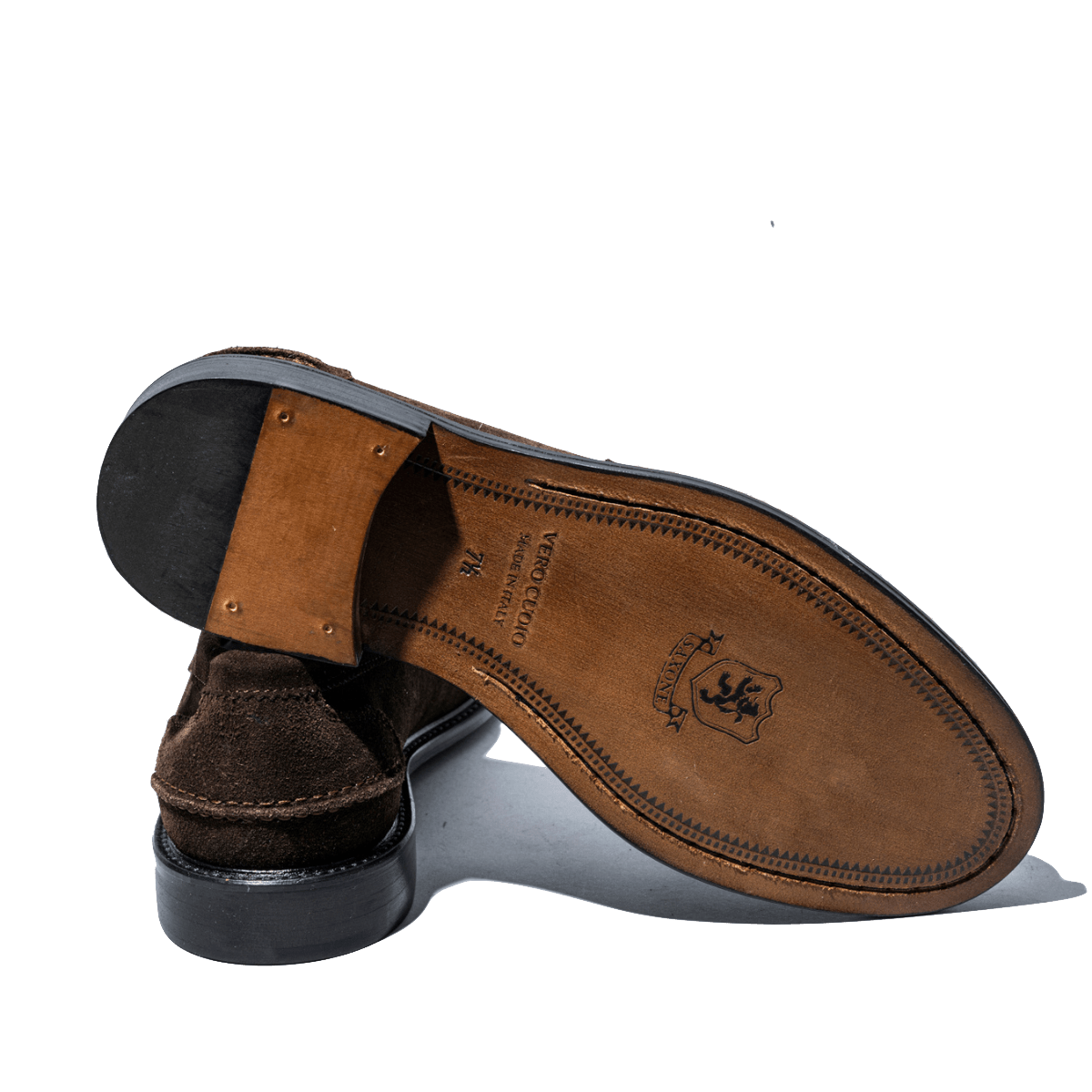 Mocassino Saxone Fodera Pelle Nappine Camoscio Marrone - Saxone - Calzature Savorè