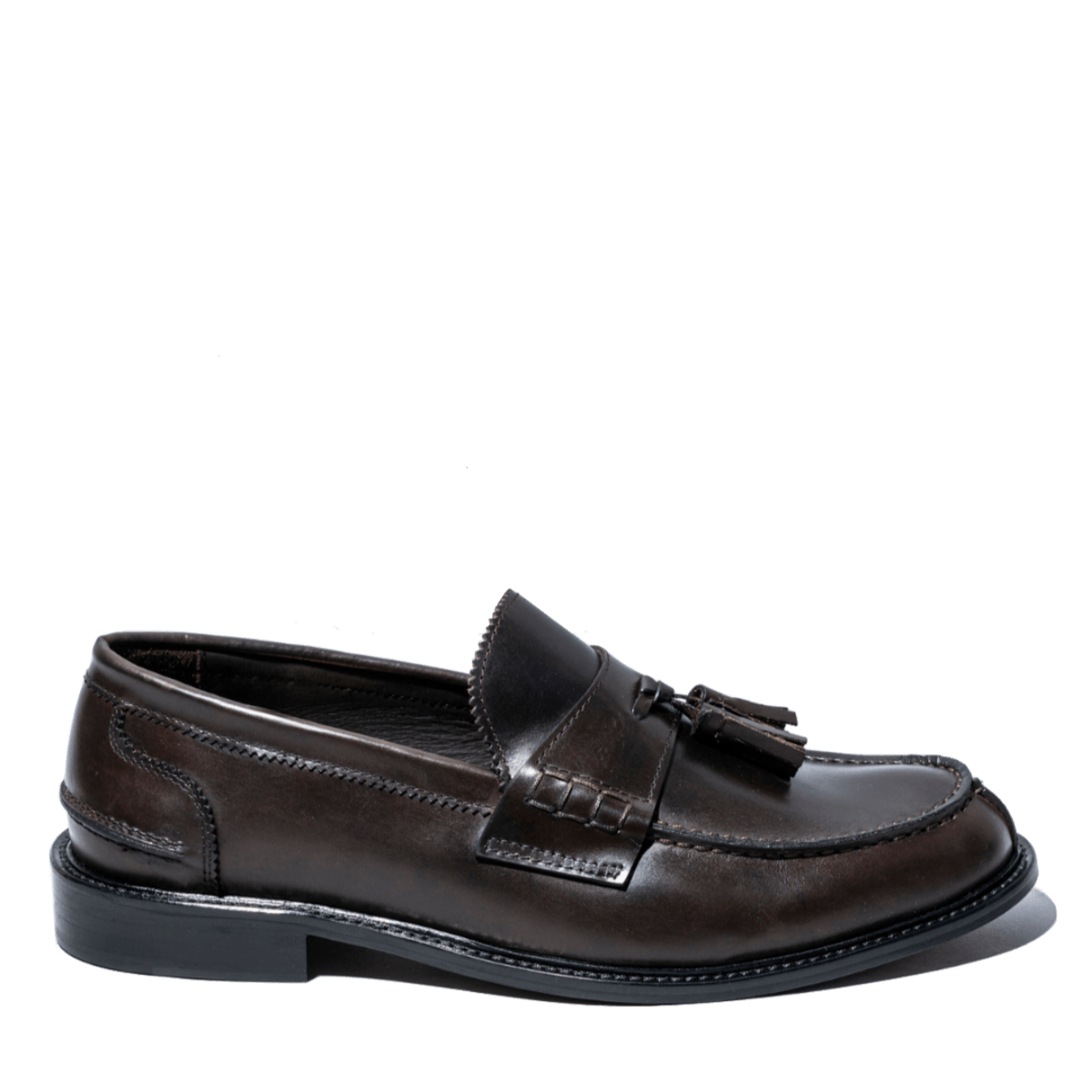 Mocassino Saxone Fodera Pelle Nappine Pelle Testa Di Moro - Saxone - Calzature Savorè