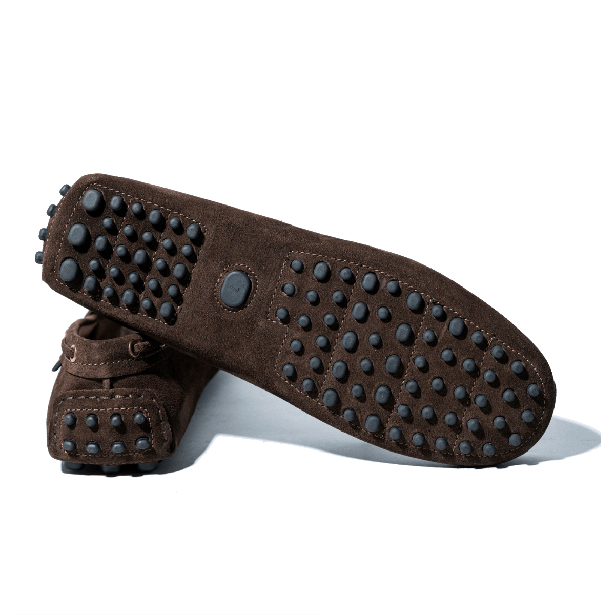 Mocassino Saxone Gommini Camoscio Castagna - Saxone - Calzature Savorè