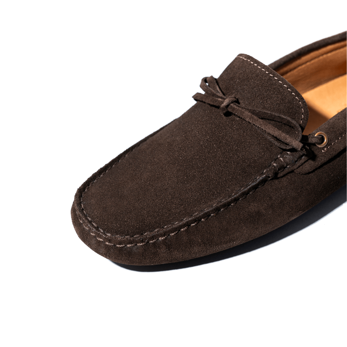 Mocassino Saxone Gommini Camoscio Castagna - Saxone - Calzature Savorè