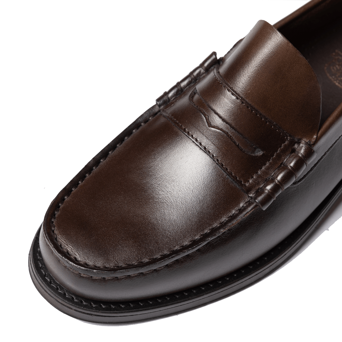 Mocassino Saxone Vitello Dark Brown Fondo Gomma - Saxone - Calzature Savorè