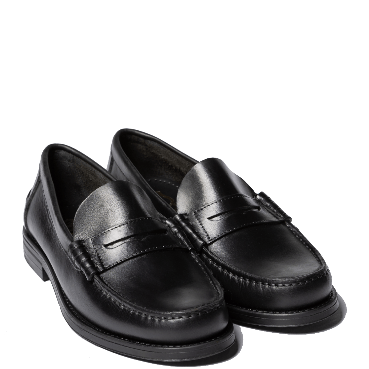 Mocassino Saxone Vitello Nero Fondo Gomma - Saxone - Calzature Savorè