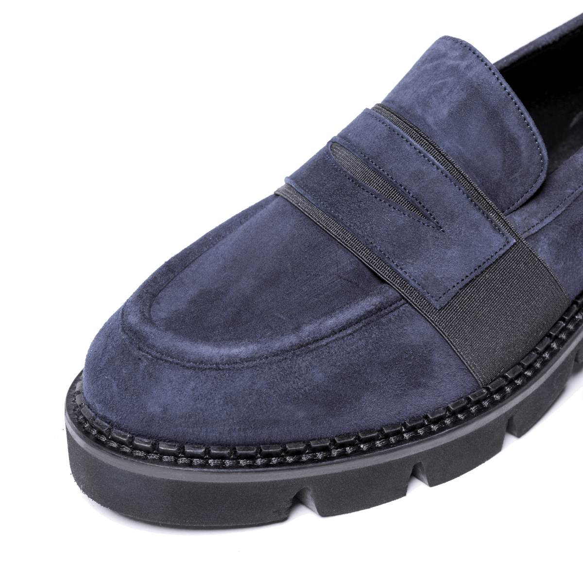 Mocassino Vitulli & Co. Fascetta Camoscio Blu - Vitulli & Co. - Calzature Savorè