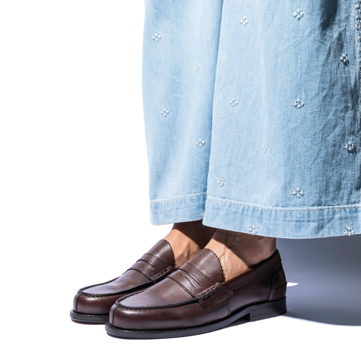 Mocassino Penny Loafer Saxone Woman Camoscio Testa Di Moro - Saxone - Calzature Savorè