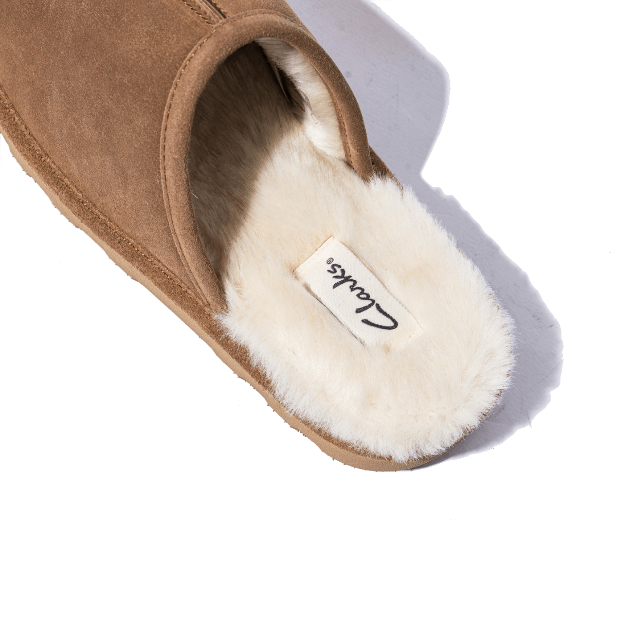 Pantofola Clark's Camoscio Imbottito Cognac - Clark's - Calzature Savorè