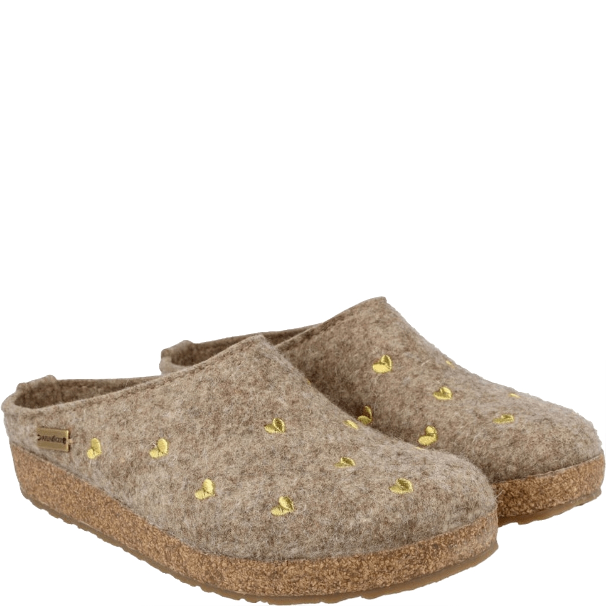 Pantofola Haflinger Grizzly Cuoricini Beige - Haflinger - Calzature Savorè