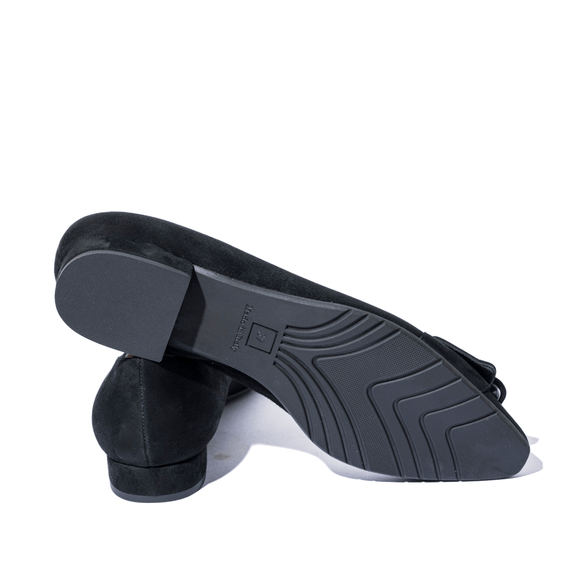 Pantofolina La Sellerie Fibbia Camoscio Nero - La Sellerie - Calzature Savorè