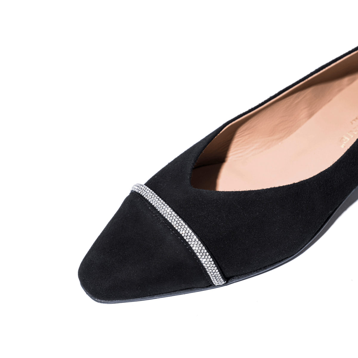 Pantofolina La Sellerie Strass Camoscio Nero - La Sellerie - Calzature Savorè