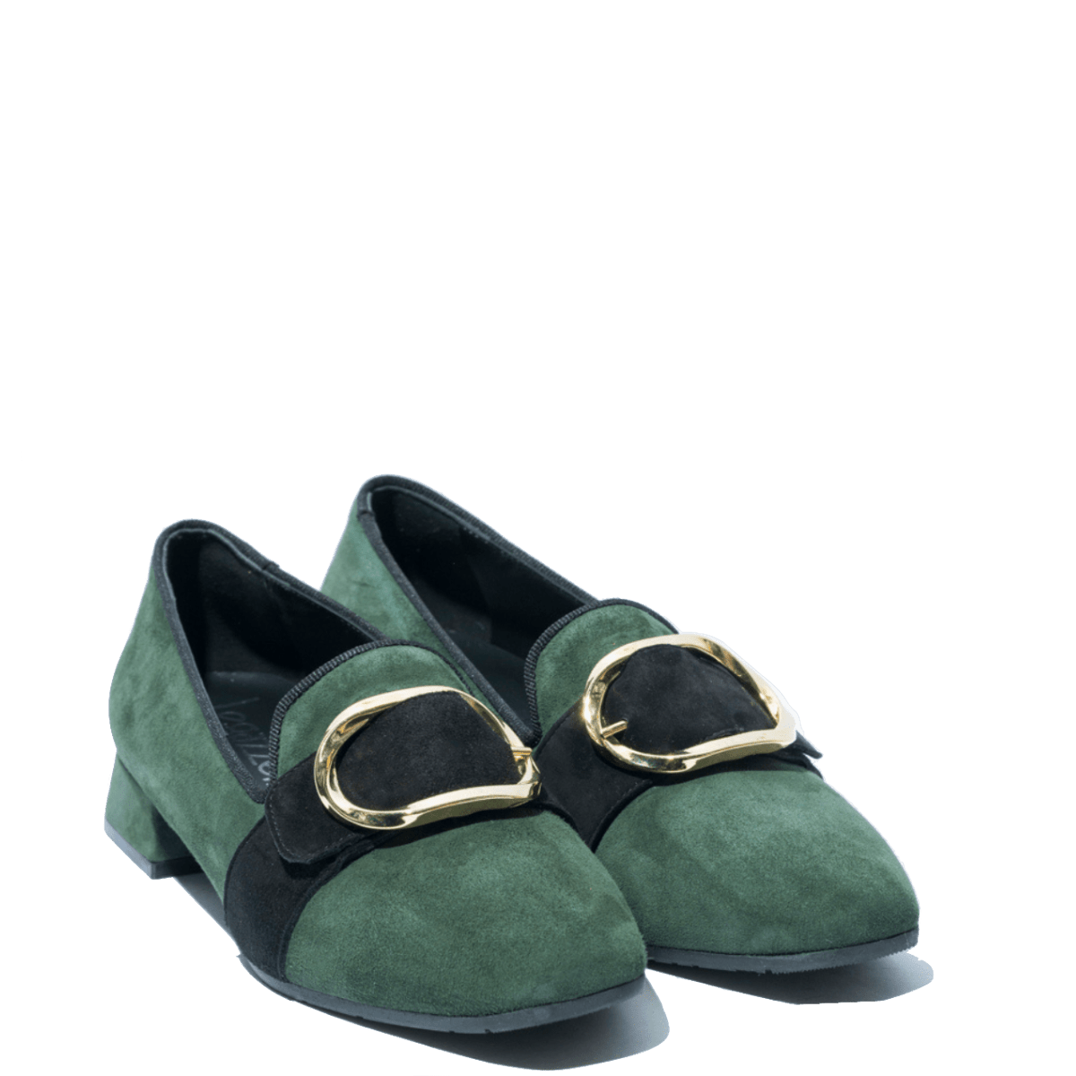 Pantofolina Le Gazzelle Fibbia Oro Camoscio Verde - Le Gazzelle - Calzature Savorè