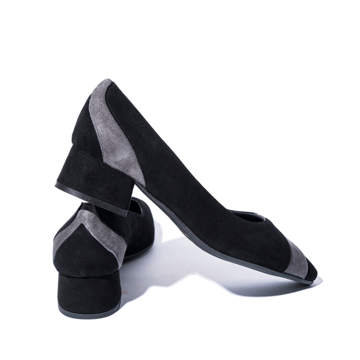 Pantofolina Vitulli & Co. Camoscio Grigio / Nero - Vitulli & Co. - Calzature Savorè