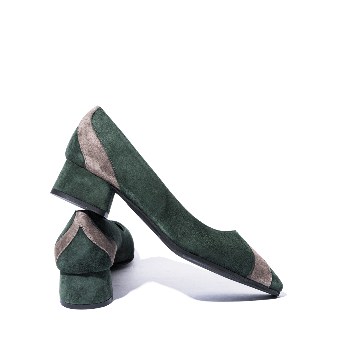 Pantofolina Vitulli & Co. Camoscio Verde / Tortora - Vitulli & Co. - Calzature Savorè