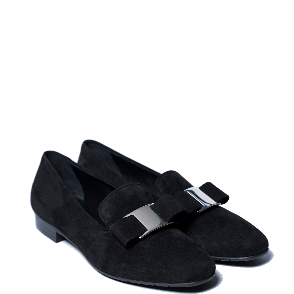 Pantofolina-La-Sellerie-Fibbia-Camoscio-Nero-1