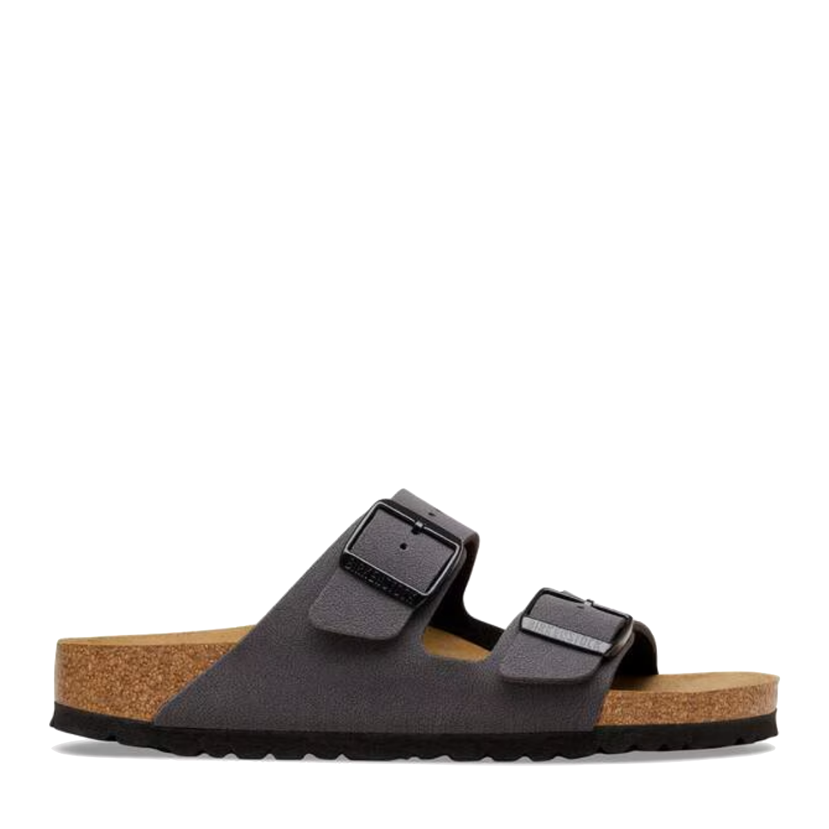 Ciabattina-Birkenstock-Arizona-Birko-Flor-Velvet-Gray/Black-Buckles-2