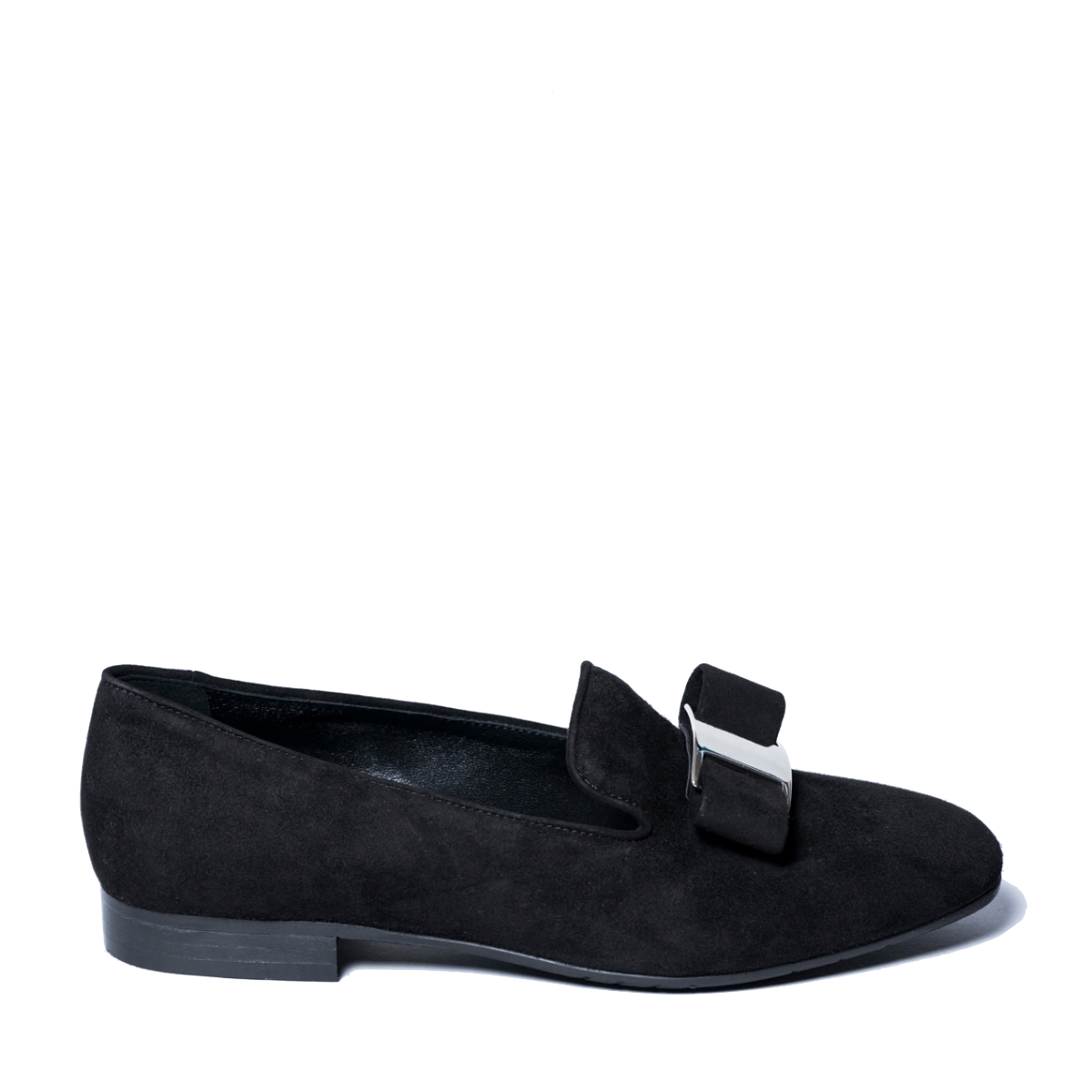 Pantofolina-La-Sellerie-Fibbia-Camoscio-Nero-2