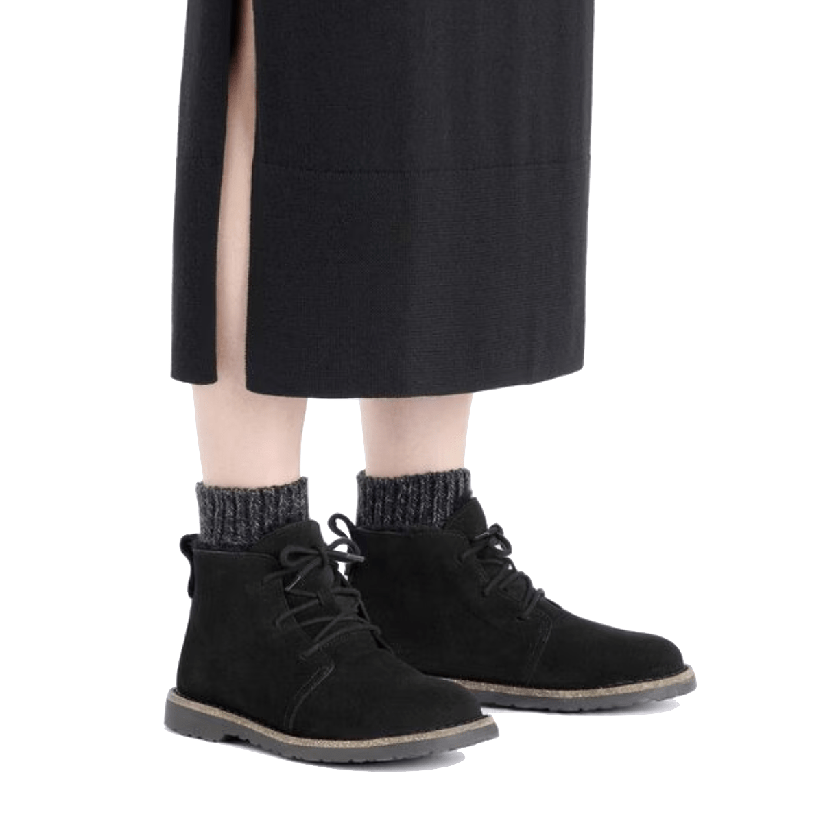 Polacchino Birkenstock Uppsala Mid Shearling Camoscio Black - Birkenstock - Calzature Savorè