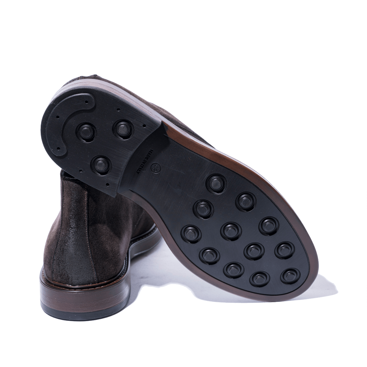 Polacchino F.lli Rennella Due Fori Camoscio Ingrassato Marrone - F.lli Rennella - Calzature Savorè