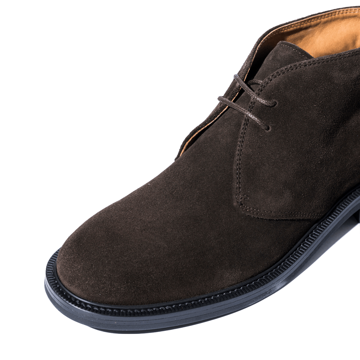 Polacchino Saxone Due Fori Camoscio Dark Brown - Saxone - Calzature Savorè