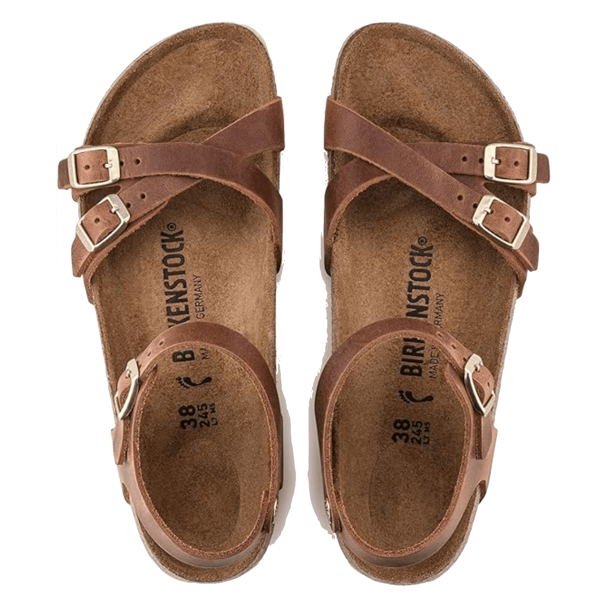 Sandalo Birkenstock Kumba Pelle Oliata Cognac - Birkenstock - Calzature Savorè