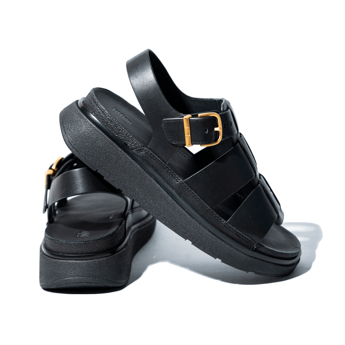 Sandalo Fit - Flop Fisherman Pelle Nero - Fit - Flop - Calzature Savorè