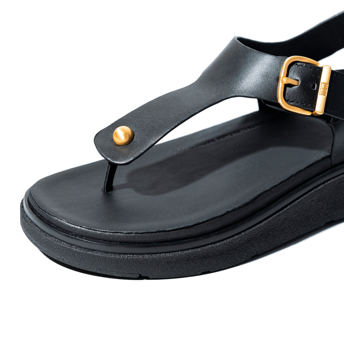 Sandalo Infradito Fit - Flop Toe - Post Pelle Nero - Fit - Flop - Calzature Savorè