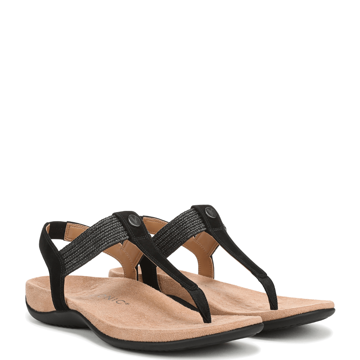 Sandalo Infradito Vionic Brea Camoscio Nero - Vionic - Calzature Savorè