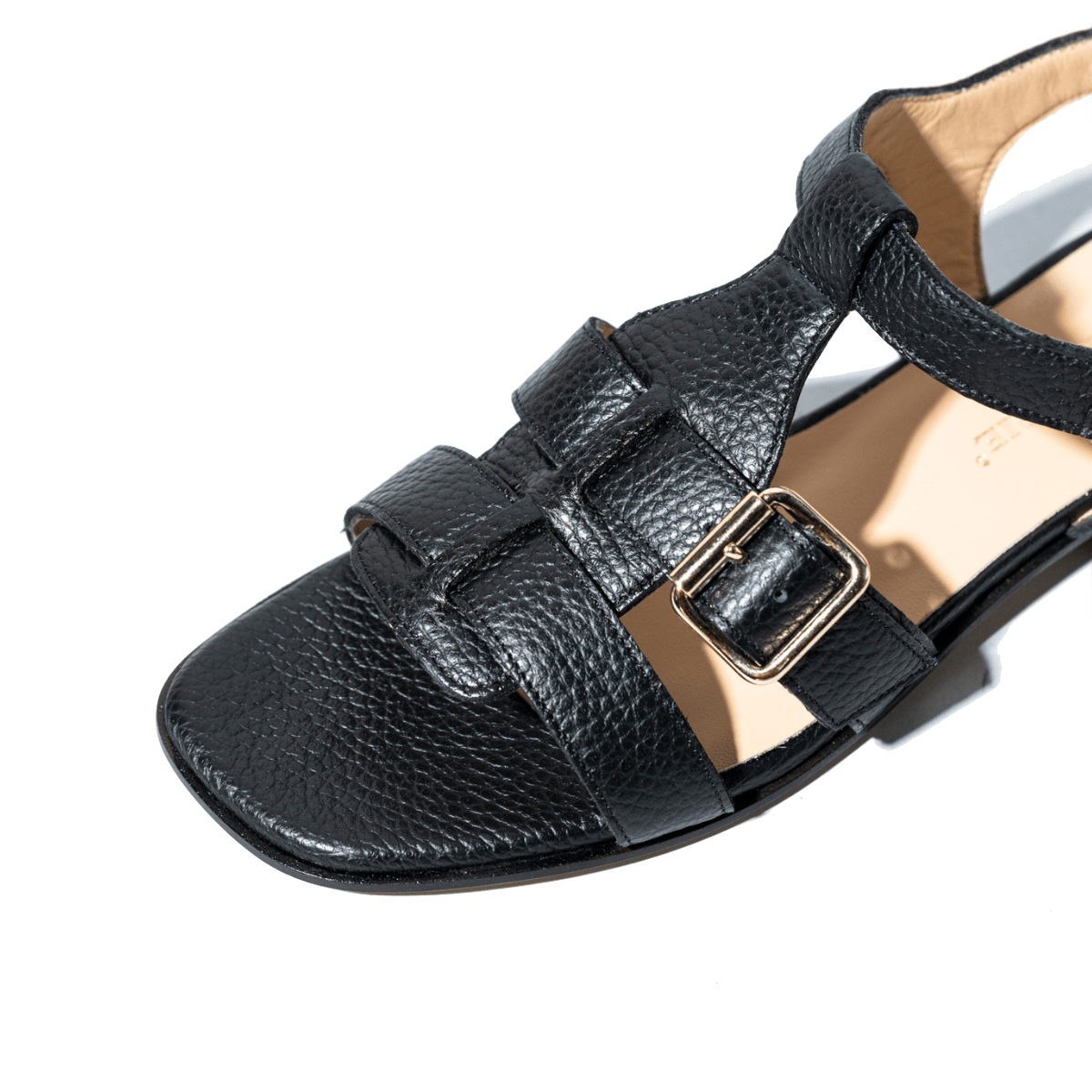 Sandalo La Sellerie Fibbie Pelle Durango Nero - La Sellerie - Calzature Savorè