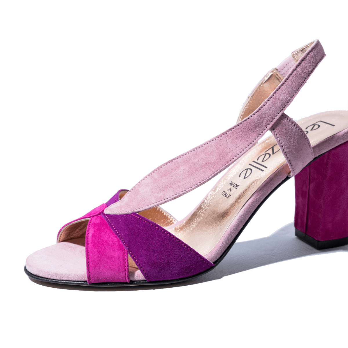 Sandalo Le Gazzelle Camoscio Rosa/Viola - Le Gazzelle - Calzature Savorè