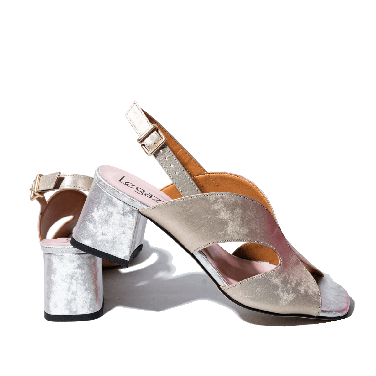 Sandalo Le Gazzelle Pelle Dubai Argento /Platino Chiaro - Le Gazzelle - Calzature Savorè