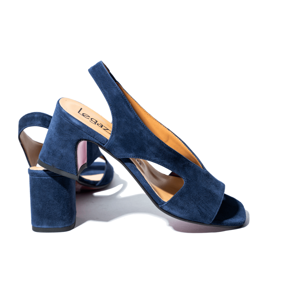 Sandalo Le Gazzelle Scollo Profondo Camoscio Blu Abiss - Le Gazzelle - Calzature Savorè