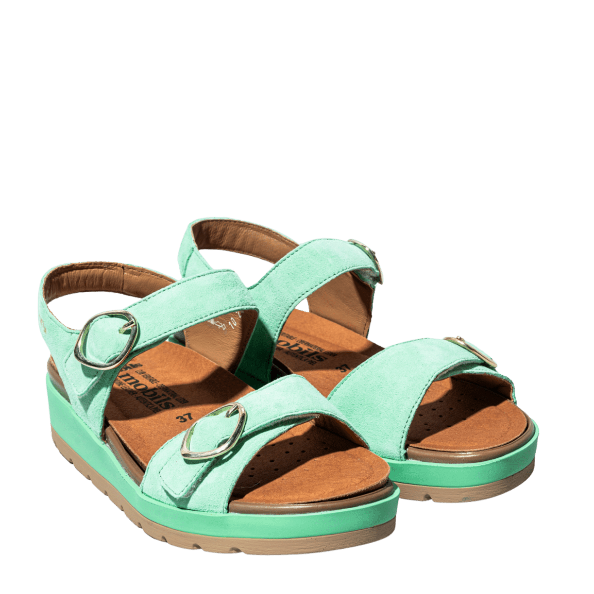 Sandalo Mephisto Myranda Camoscio Verde Acqua - Mephisto - Calzature Savorè